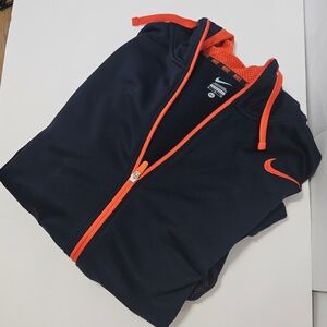 Men's Nike Full Zip Hoodie - Navy & Orange - X-Large - LIKE NEW